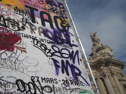 Outside the Tag graffiti exhibition, Grand Palais, Paris