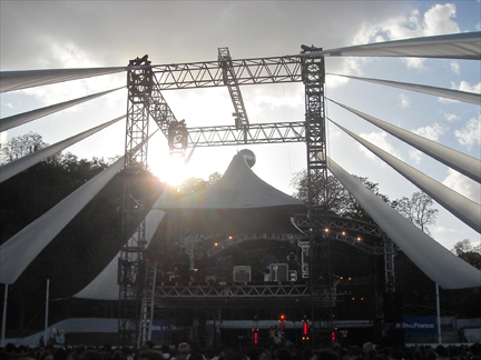 One of the stages at Rock en Seine in Saint Cloud near Paris